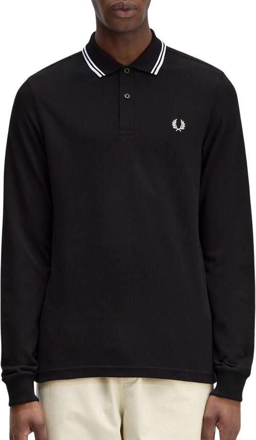 Fred Perry Slim Fit Twin Tipped Polo in Navy Snow White Mar Grass Blue Heren - Foto 16