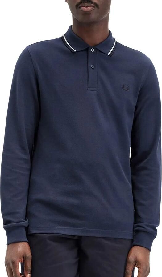 Fred Perry Blauwe Twin Tipped Polo Shirt Blue Heren - Foto 3