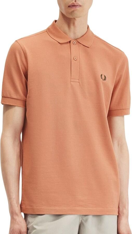 Fred Perry Heren Polo & T-shirt Het Eenvoudige Shirt Orange Heren
