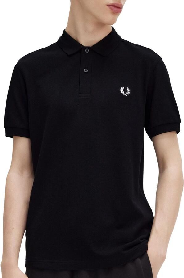 Fred Perry Core Short Sleeve Polo Shirt Black- Heren Black