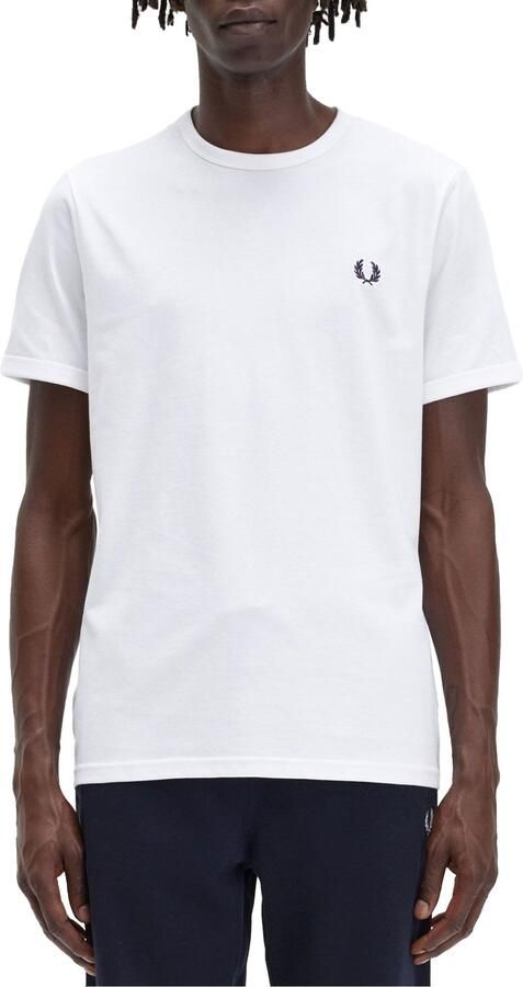 Fred Perry Sportief Katoenen T-shirt met Geribbelde Kraag White Heren - Foto 19