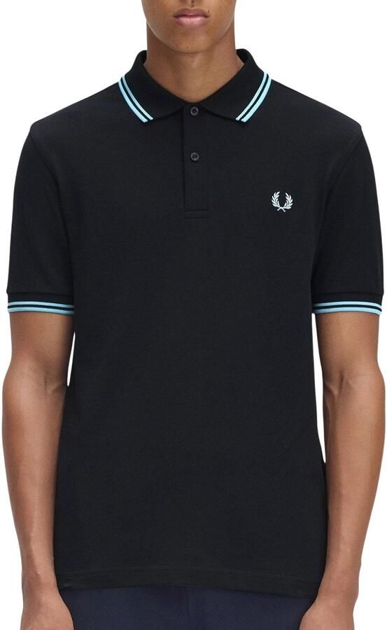 Fred Perry T-shirt Twin Tipped Polo Shirt Navy Mint Blue