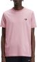 Fred Perry Heren Ringer T-shirt met Contrasterende Ribboorden Pink Heren - Thumbnail 2