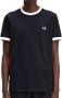 Fred Perry regular fit T-shirt TAPED RINGER T-SHIRT met logo black - Thumbnail 2