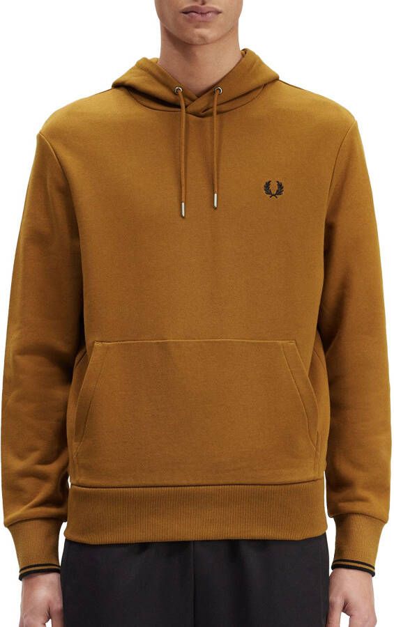 Fred Perry Sportieve Elegante Hoodie Brown Heren