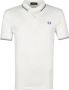 Fred Perry Slim Fit Twin Tipped Polo White Heren - Thumbnail 1