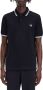 Fred Perry Slim Fit Twin Tipped Polo in Navy Snow White Mar Grass Blue Heren - Thumbnail 3