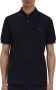 Fred Perry Twin Tipped Short Sleeve Polo Shirt Heren Black- Heren Black - Thumbnail 1