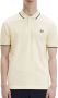 Fred Perry Crème Twin Tipped Polo T-shirts en Polos Beige Heren - Thumbnail 1