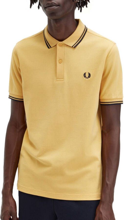 Fred Perry Gele poloshirt met korte mouw Yellow Heren