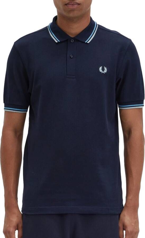 Fred Perry Donkerblauwe Polo Met Korte Mouwen Blue Heren