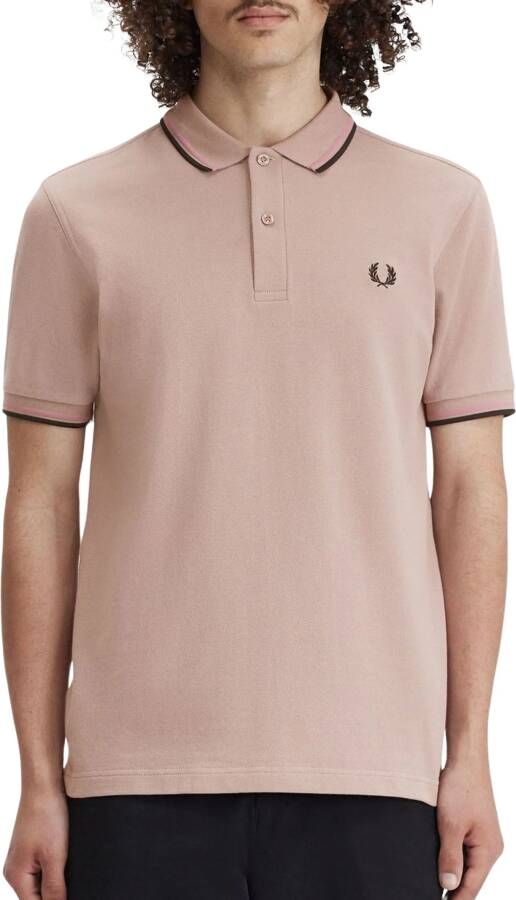 FRED PERRY Heren Polo's & T-shirts The Twin Tipped Shirt Lichtroze