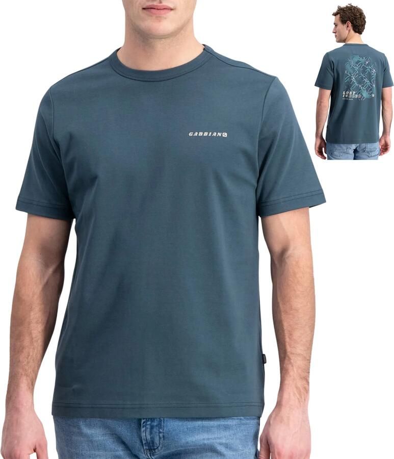 GABBIANO regular T-shirt met backprint petrol - Foto 3