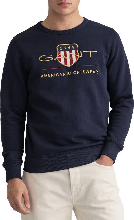 Gant Sweatshirt ARCHIVE SHIELD C-NECK met geribde ronde hals