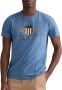 GANT regular fit T-shirt met logo denim blue melange - Thumbnail 2