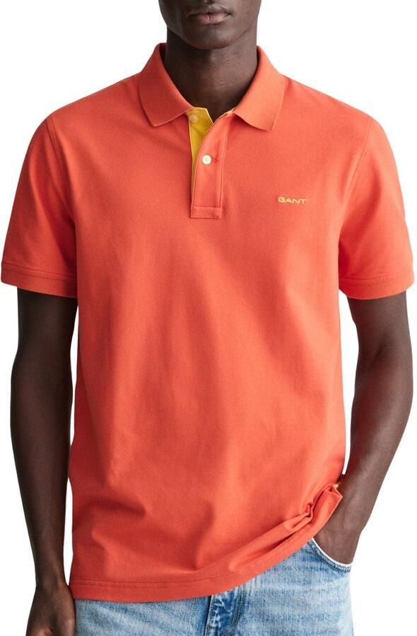 Gant Regular fit poloshirt met labelstitching