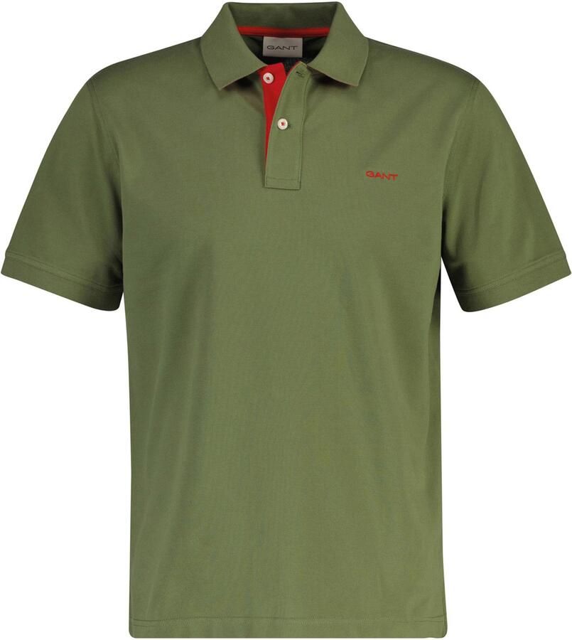 Gant Contrast Piqué Poloshirt Herb Groen - Foto 2