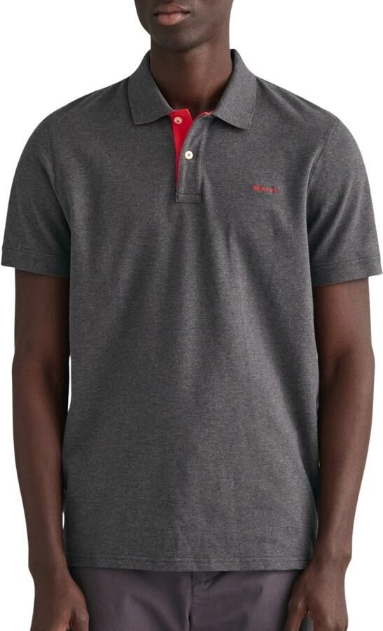 Gant Poloshirt REG CONTRAST PIQUE SS RUGGER met contrastkleurige inzetten - Foto 11