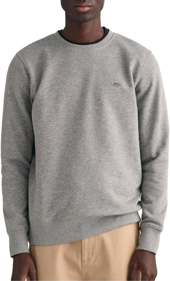 Gant Sweatshirt REG SHIELD C-NECK SWEAT met logoborduursel op borsthoogte - Foto 4