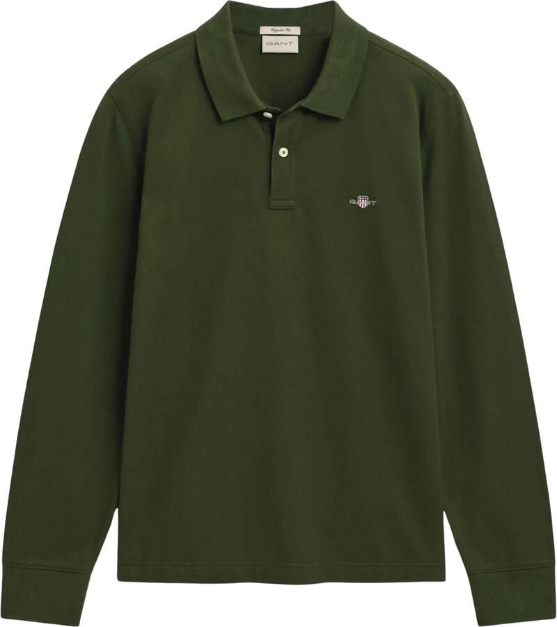 Gant Shield Piqué Rugger Longsleeve Polo Heren