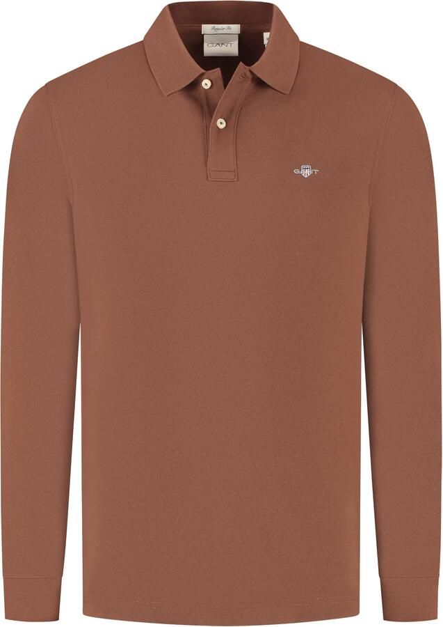 Gant Shield Piqué Rugger Longsleeve Polo Heren