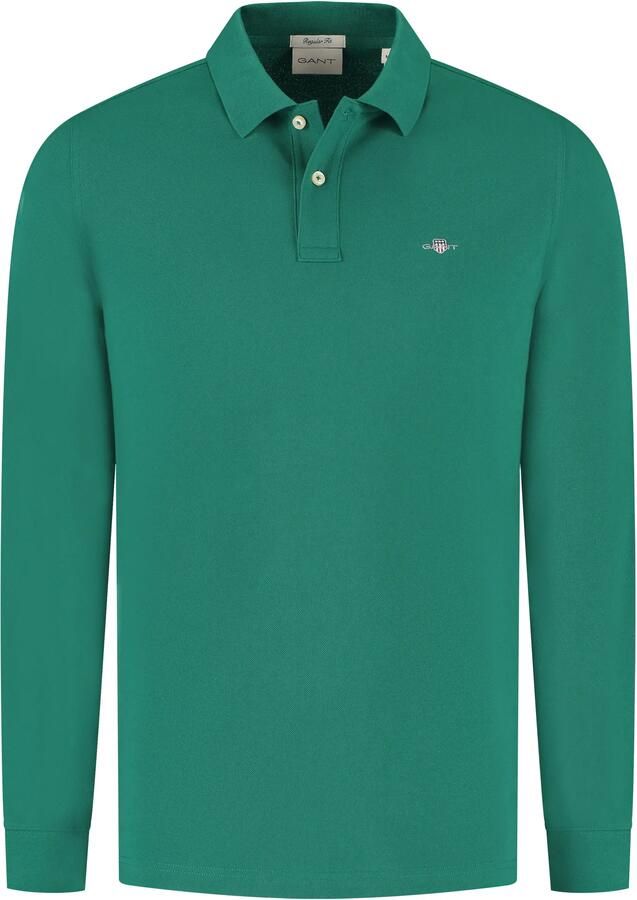 Gant Shield Piqué Rugger Longsleeve Polo Heren