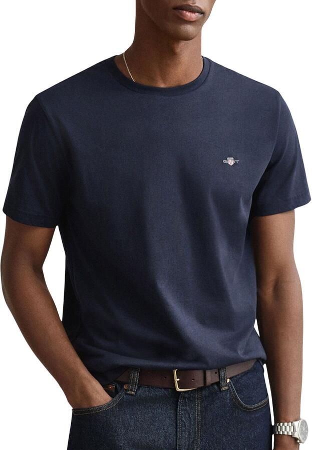 Gant T-shirt REG SHIELD SS T-SHIRT met logoborduursel op borsthoogte - Foto 11