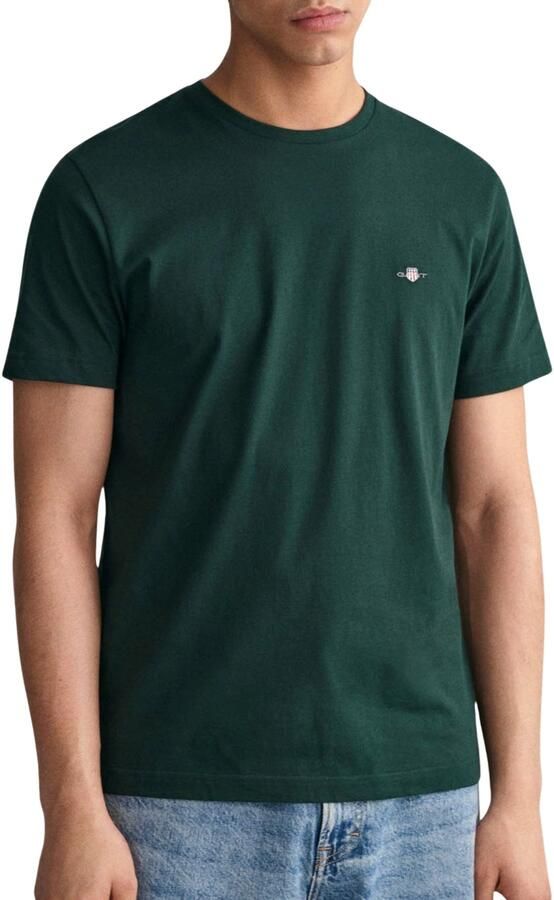Gant T-shirt REG SHIELD SS T-SHIRT met logoborduursel op borsthoogte - Foto 6