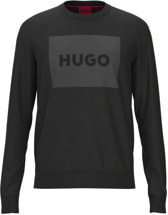 Hugo Boss Heren Duragol Crewneck Sweatshirt in Zwart Black Heren