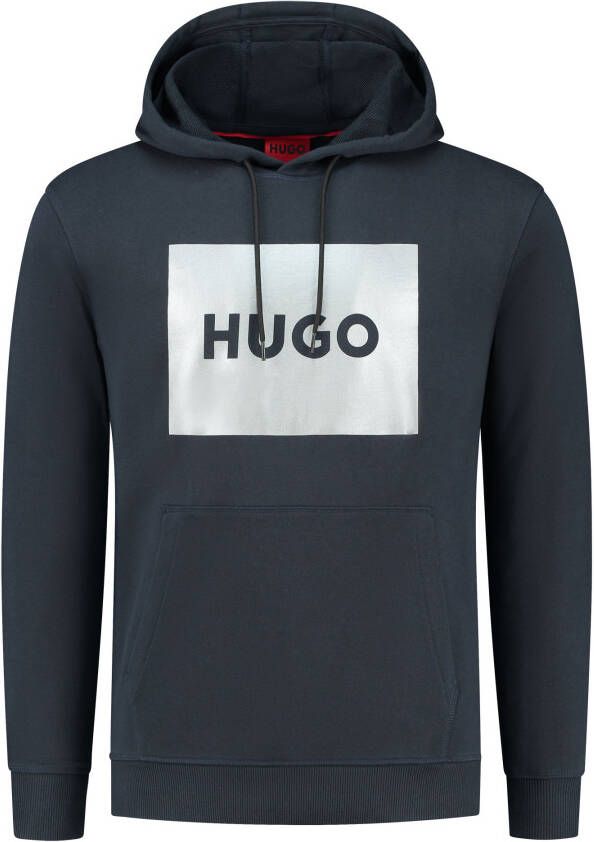 HUGO Hoodie met labelprint model 'Duratschi'