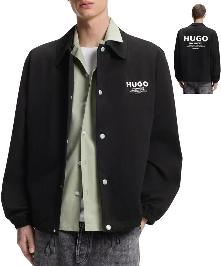 HUGO Blue Regular fit bomberjack blouson van puur katoen model 'Biyo2631'