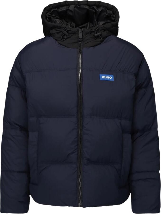 HUGO Blue Regular fit gewatteerd jack met capuchon model 'Bodo2541' - Foto 3