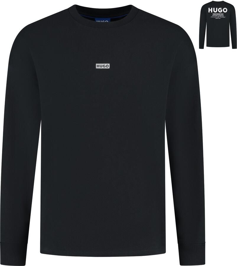 HUGO Blue Sweatshirt Naviu met rugprint