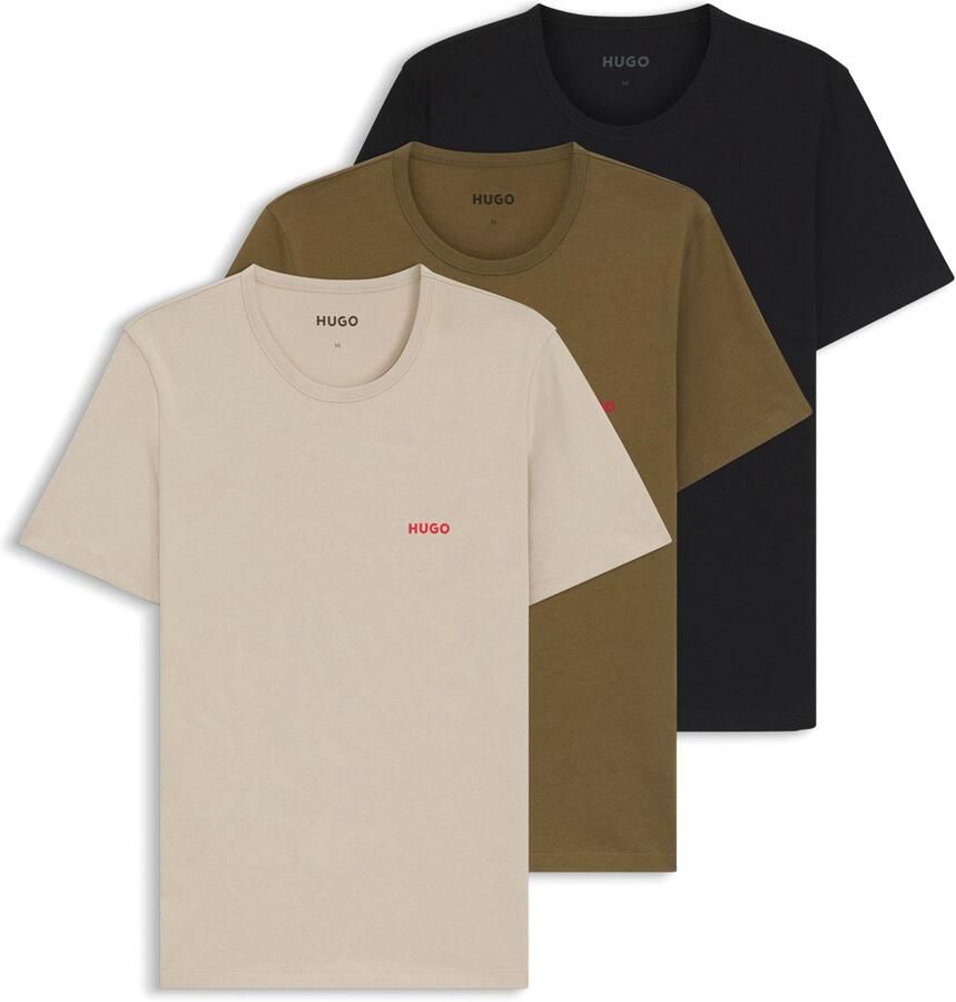 HUGO underwear T-shirt RN TRIPL met een ronde hals (set 3-delig)