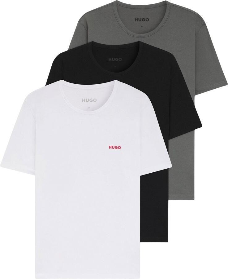 HUGO underwear T-shirt RN TRIPL met een ronde hals (set 3-delig)