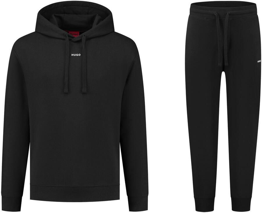 Hugo Boss Zwarte tracksuit met capuchon en relaxte pasvorm Black Heren