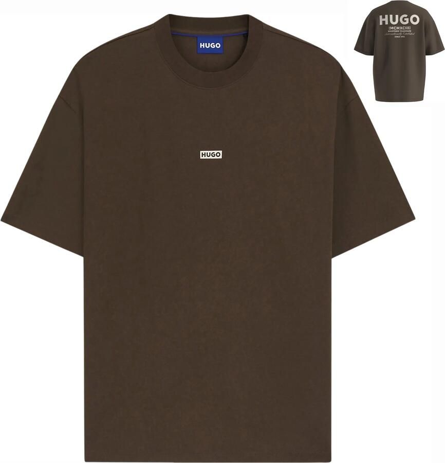 Hugo Blue Oversized T-shirt van puur katoen model 'NALONO'
