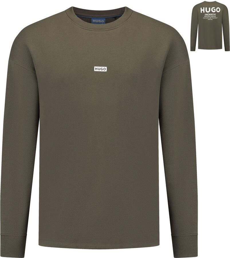 HUGO Blue Loose fit sweatshirt van puur katoen model 'NAVIU'