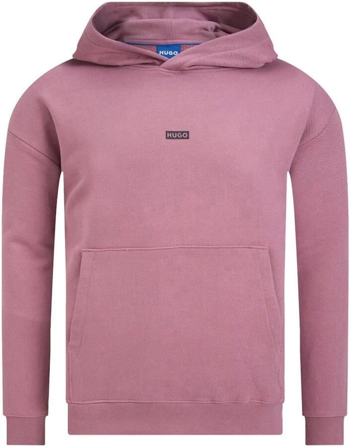 Hugo Blue Loose fit hoodie van puur katoen model 'NAZARDO'