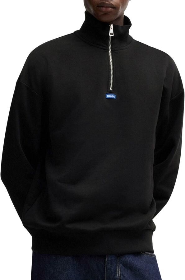 Hugo Blue Regular fit sweatshirt van puur katoen model 'NEELER'