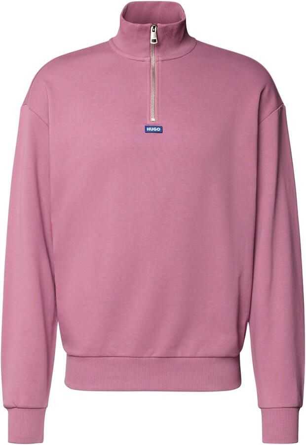 Hugo Blue Regular fit sweatshirt van puur katoen model 'NEELER'