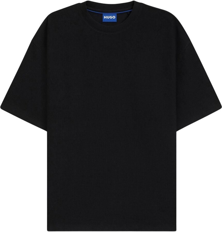 Hugo Blue T-shirt met ronde hals en structuurmotief