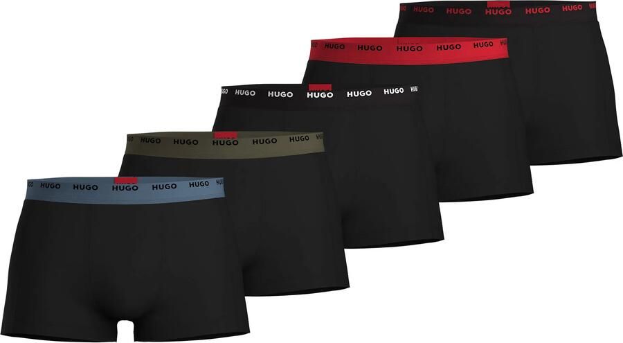 HUGO Boxershort van katoenmix in een set van 5 stuks model 'FIVE PACK' - Foto 2