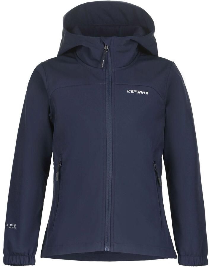 Icepeak softshell jas Kobryn JR donkerblauw Meisjes Polyester Capuchon 152