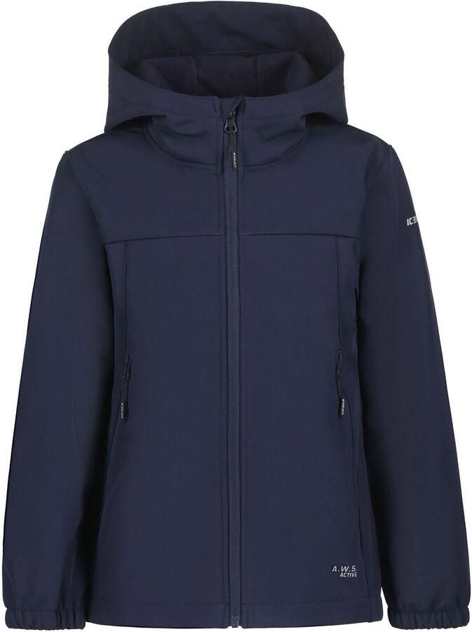 Icepeak softshell jas Konan jr donkerblauw Jongens Polyester Capuchon Meerkleurig 176
