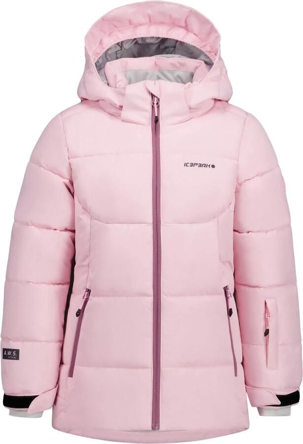 Icepeak Loris JR ski-jas lichtroze Skijack Meisjes Polyester Capuchon