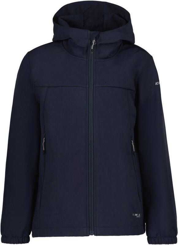 Icepeak softshell jas Konan jr donkerblauw Jongens Polyester Capuchon Meerkleurig 152