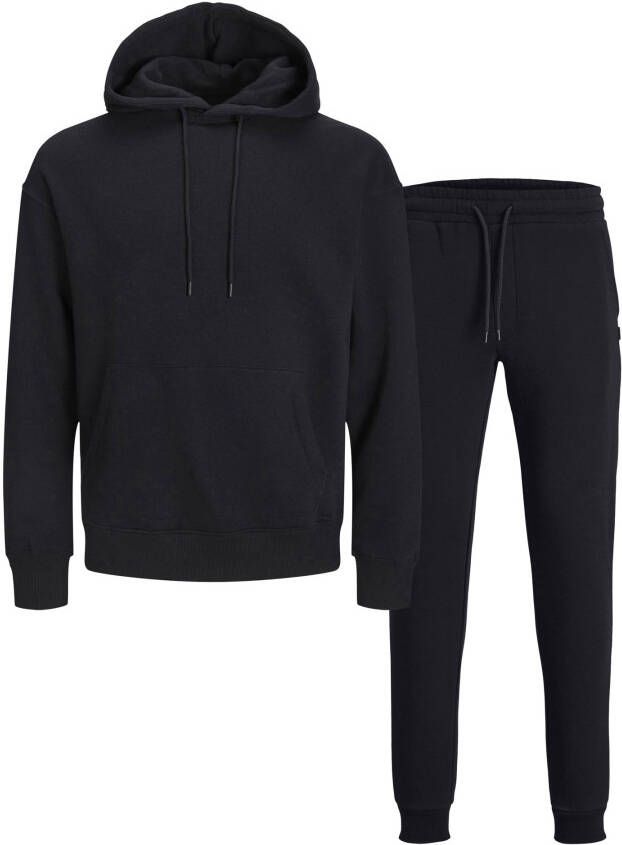 JACK & JONES ESSENTIALS set van hoodie en broek black