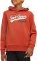 Jack & jones JUNIOR hoodie JJELOGO met logo oranjerood Sweater Logo 152 - Thumbnail 2