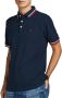JACK & JONES ESSENTIALS slim fit polo JJEPAULOS van katoen donkerblauw - Thumbnail 3